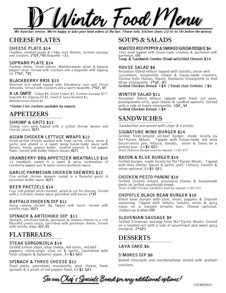 Food Menus Debonne Vineyards food-menus-debonne-vineyards