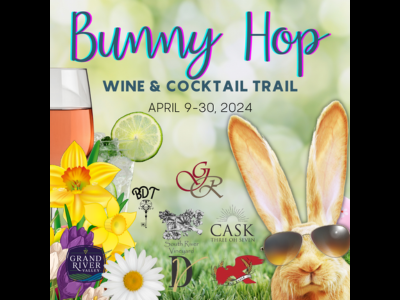 Bunny Hop Wine Cocktail Trail April 9-30 2024 NE Ohio Spring Wine Trail