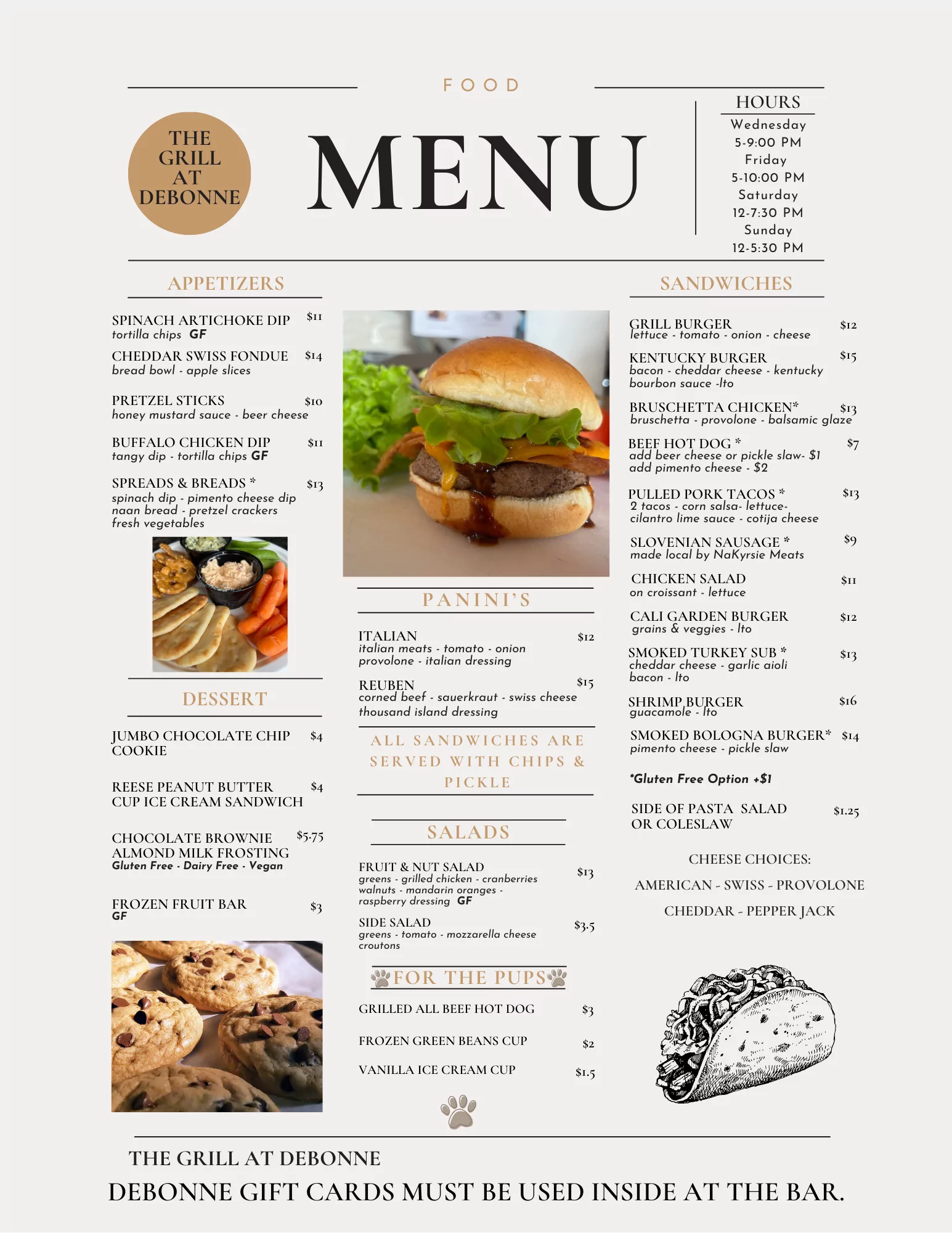 Brown Modern Food Restaurant Menu